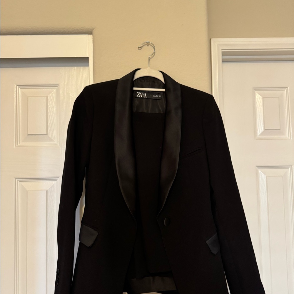 Women’s Zara Suit Satin Detail - Black